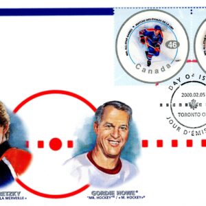 Canada FDC#1838 - NHL All Stars-1 (2000) 6 x 46¢ SET OF 3 FDC'S