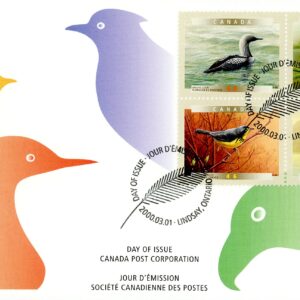 Canada OFDC#1842a - Birds of Canada-5a (2000) 4 x 46¢