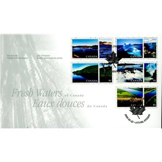 Canada OFDC#1855 - Fresh Waters of Canada (2000) 5 x 95¢