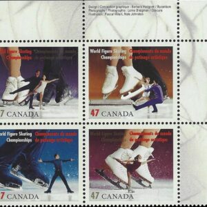 Canada PB#1899a - World Figure Skating Championships (2001) 4 x 47¢