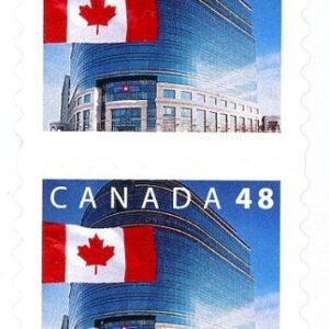 Canada Stamp #1931ii - Flag over Canada Post Head Office (2003) 48¢ (SET OF 4)