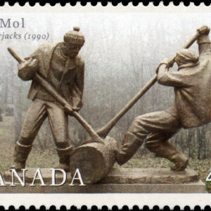 Canada Stamp #1955 - (2002) 2 x 48¢ Leo Mol, Lumberjacks, 1990