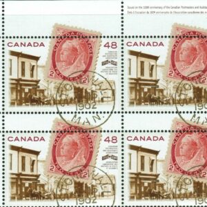 Canada PB#1956 - Post Office in Stonewall, MB, 2¢ Victoria and 1902 date stamp (2002) 48¢