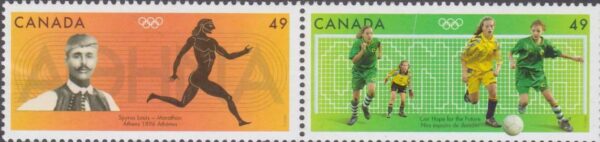 Canada Stamp SHEET#2050a - 2004 Olympic Summer Games (2004) 2 x 49¢ - Image 2