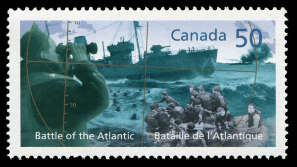 Canada Stamp #2107 - Corvette in submarine scope (2005) 50¢