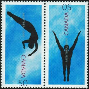 Canada Stamp #2114a - XI FINA World Championships (2005) 2 x 50¢
