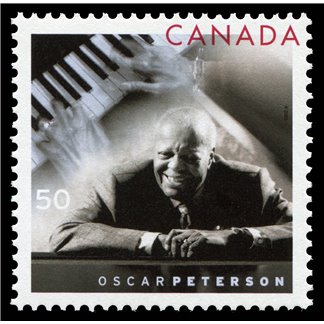 Canada Stamp #2118 - Oscar Peterson (1925-2007) and keyboard (2005) 50¢
