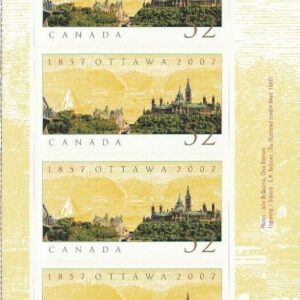 Canada Stamp #2214a - Ottawa, Capital Sesquicentennial (2007) 4 x 52¢
