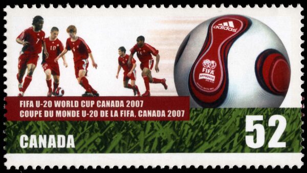 Canada Stamp #2220 - Soccer players and ball (2007)