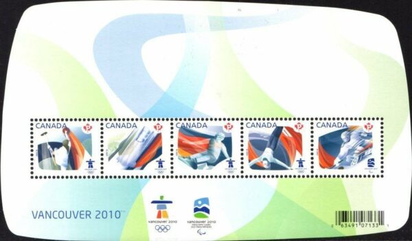 Canada Stamp #2299 - Olympic Sporting Events-Definitives Souvenir Sheet (2009) 5 x (P) - Image 2
