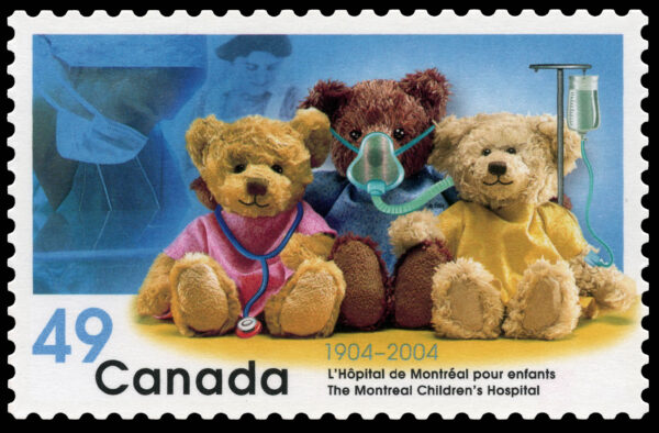 Canada Stamp #2035A - Teddy bears (2004) 4x49¢ - Image 2