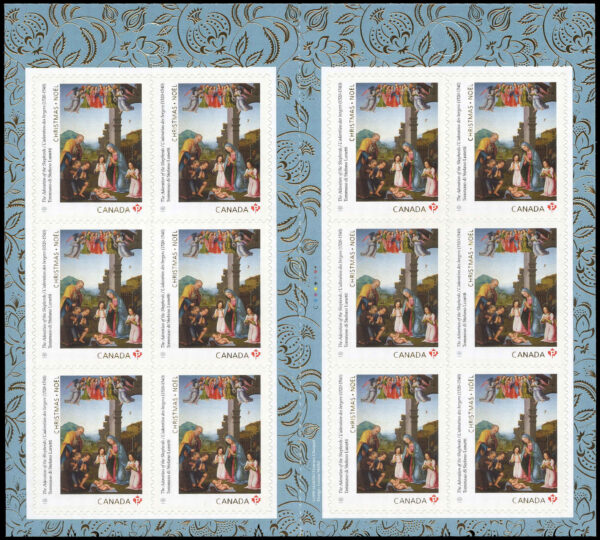 Canada Stamp #(BK681) 3046a - The Adoration of the Shepherds (2017) 12 x P (85¢) - Image 3