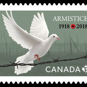 Canada Stamp #3131i - Dove and barbed wire (2018) (P)