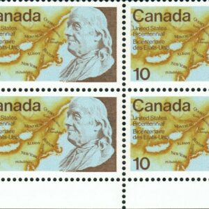 Canada PB#691I - Benjamin Franklin and Map (1976) 10¢