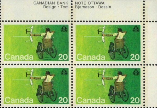 Canada PB#694I (HB) - Archer in Wheelchair (1976) 20¢