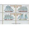 Canada PB#747a - Sailing Vessels (1977) 4 x 12¢ W/745i - Notch in 2nd a of Canada, pos. 10