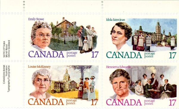 Canada PB#882aI - Canadian Feminists (1981) 4 x 17¢