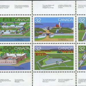 Canada BOOKLET PANE #992a - Canadian Forts-1 (1983) 10 x 32¢
