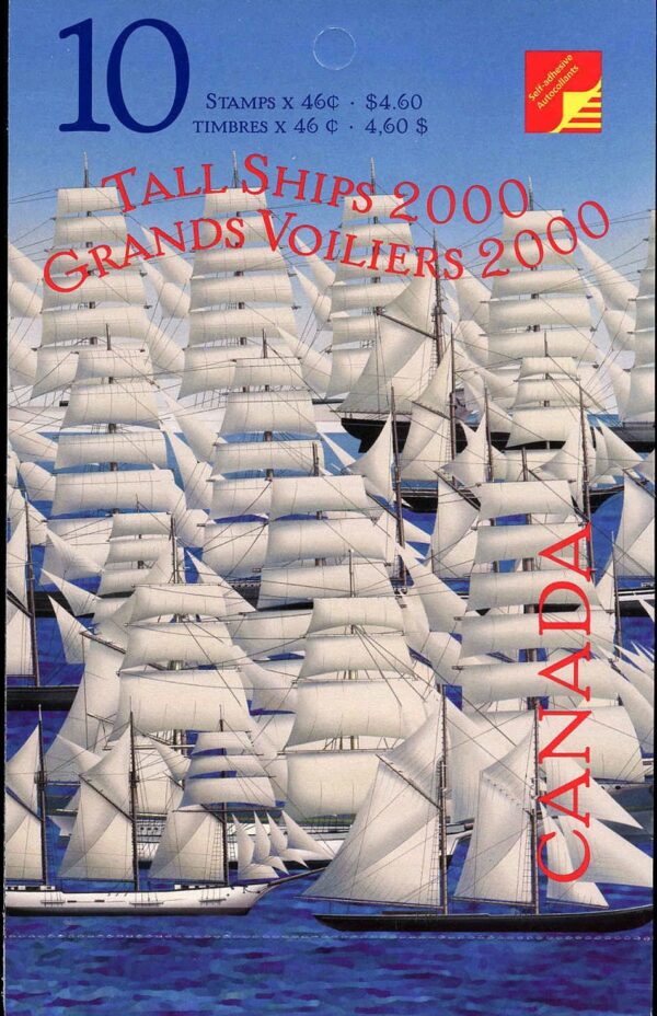Canada Stamp Booklet - #BK230 -Tall Ships (2000) 10 x 46¢