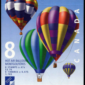 Canada Stamp Booklet - #BK247 Hot Air Balloons (2001) 8 x 47¢