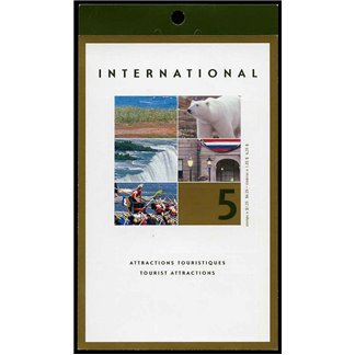 Canada Stamp Booklet - #BK271 Tourist Attractions (2003) 5 x $1.25