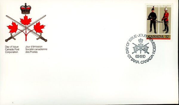 Canada OFDC#1008 - Royal Winnipeg Rifles/Royal Canadian Dragoons (1983) 32¢