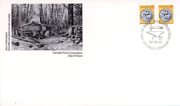 Canada OFDC#1080 - Butter Stamp (1987) 2 X 25¢