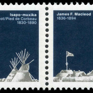 Canada Stamp #1109a - Peacemakers of the Prairies (1986) 2 x 34¢
