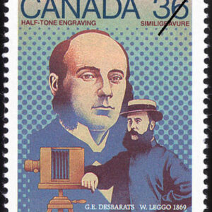 Canada Stamp #1137I - G.E. Desbarats, W. Leggo, half-tone engraving (1869) (1987) 36¢