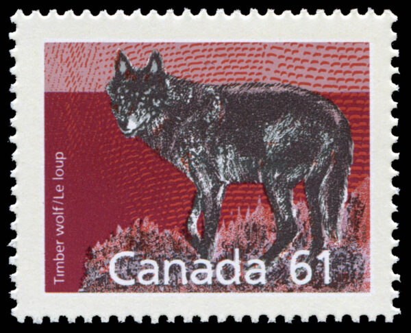 Canada Stamp #1175 - Timber Wolf (1990) 61¢ - Image 2
