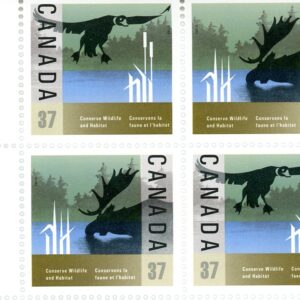 Canada PB#1205a - Wildlife Conservation (1988) 2 x 37¢
