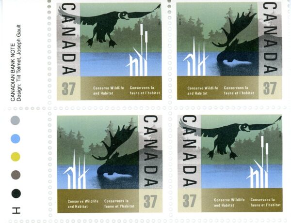Canada PB#1205a - Wildlife Conservation (1988) 2 x 37¢