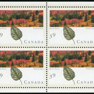 Canada Stamp #1286b - Boreal Forest (1990) 4 x 39¢