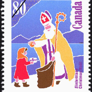 Canada Stamp #1341 - Sinterklaas, Holland (1991) 80¢