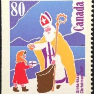 Canada Stamp #1341as - Sinterklaas, Holland (1991) 80¢