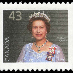 Canada Stamp #1358as - Queen Elizabeth II (1992) 43¢