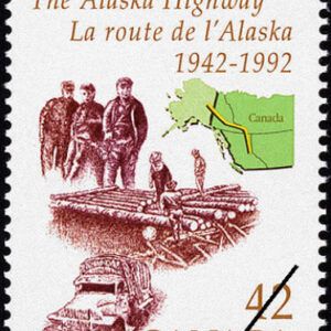 Canada Stamp #1413 - Map and vehicle (1992) 42¢