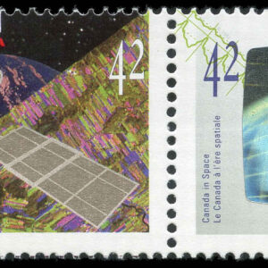 Canada Stamp #1442a - Canada in Space (1992) 2 x 42¢
