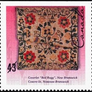 Canada Stamp #1461 - Coverlet "Bed Rugg", New Brunswick (1993) 43¢
