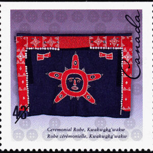 Canada Stamp #1464 - Kwakwaka'wakw, Ceremonial Robe, BC (1993) 43¢