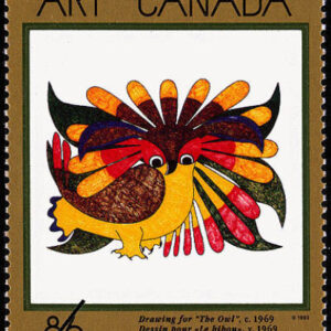 Canada Stamp #1466 - Drawing for The Owl (1993) 86¢