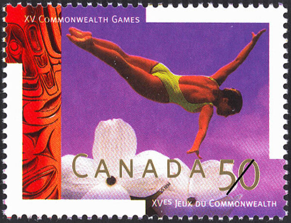Canada Stamp #1521 - Diving (1994) 50¢ - Image 2