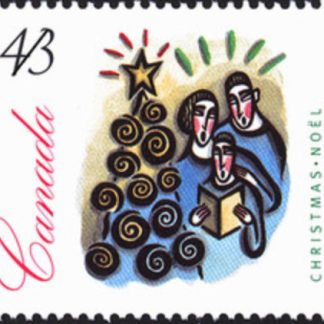 Canada Stamp #1533I - Family carolling near Christmas Tree (1994) 43¢