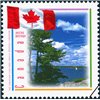 Canada Stamp #1546i - Flag with scene of lake (1995) 43¢ - Image 2
