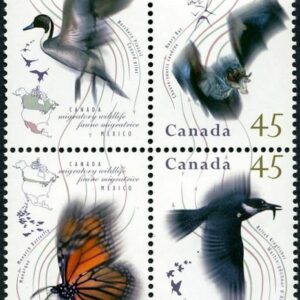 Canada Stamp #1567a - Migratory Wildlife (1995) 4 x 45¢