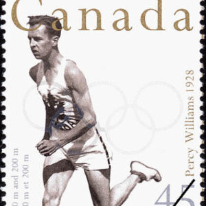 Canada Stamp #1612 - Percy Williams, 100 m, 200 m, 1928 (1996) 45¢