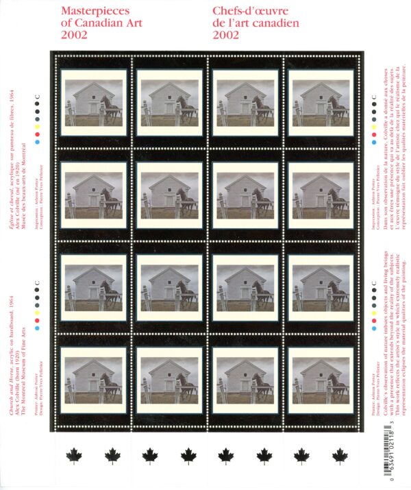 Canada SHEET#1945 - Church and Horse (2002) $1.25 - Image 2