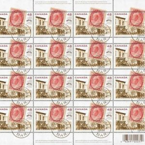 Canada SHEET#1956 - Post Office in Stonewall, MB, 2¢ Victoria and 1902 date stamp (2002) 48¢