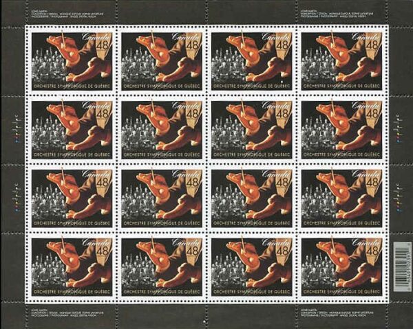 Canada SHEET#1968 - Conductor's hands, strings section (2002) 48¢