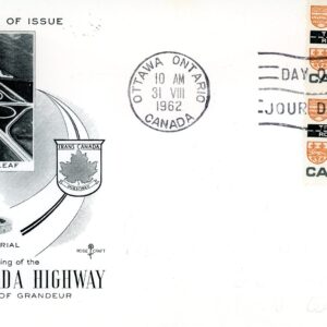 Canada FDC#400 - Provincial Coats-of-Arms (1962) 5¢ ROSECRAFT CACHET - pair